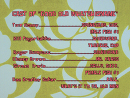 "Good Old'"`UNIQ--nowiki-00000107-QINU`"'sic] Whatshisname" and a bunch of other errors.