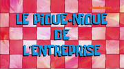 Company Picnic title card in French