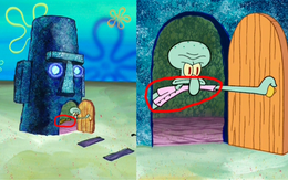 Squidward's shirt color error in Good Neighbors