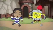 SpongeBob and Katara in Nicktoons & The Dice of Destiny