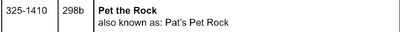 Pat's Pet Rock