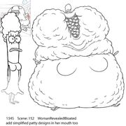Bloated revealed woman
