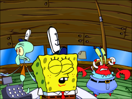 SpongeBob's eyelashes mistake in Anchovy Feeding Frenzy