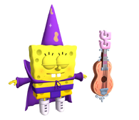 SpongeBob's wizard costume in The Cosmic Shake