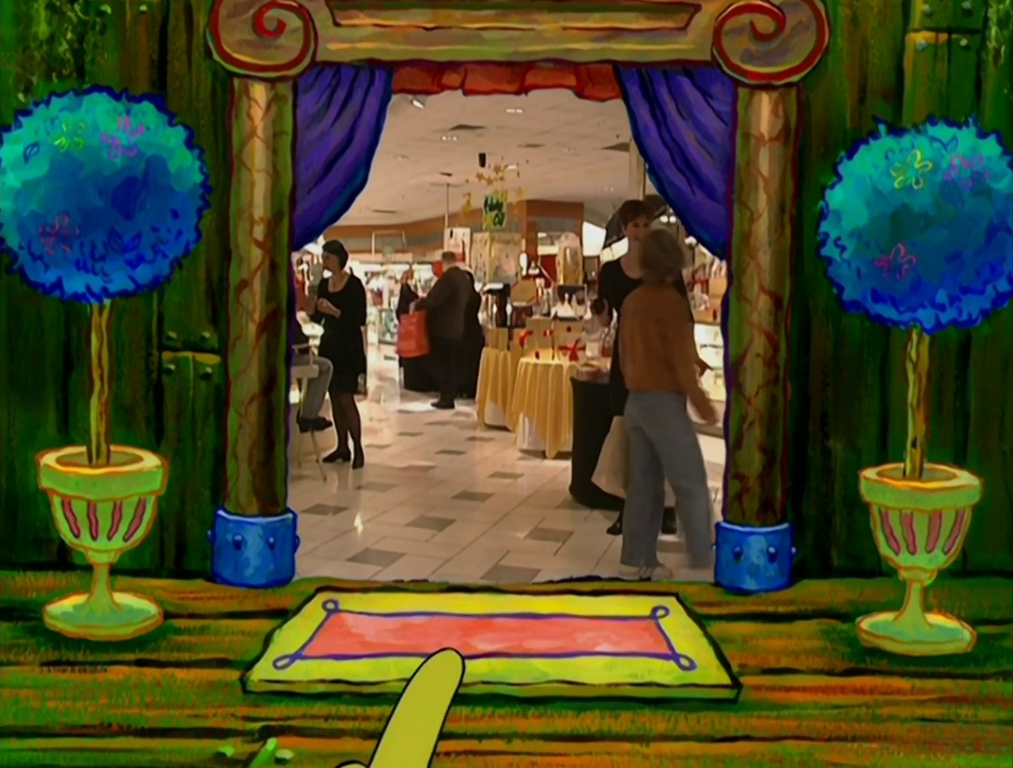 screenshot of the perfume department from SpongeBob