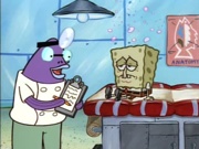 Spongebob squarepants, pasien pertama, dengan penyakit berbuih.
