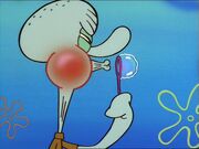 Squidward Trying To Blow 1 Bubbble