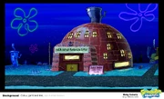 Exterior of Bikini Bottom Recreation Center (doors closed)