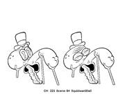 Squidward in the Dalí style