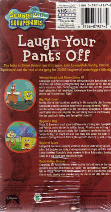 Laugh Your Pants Off (VHS) | Encyclopedia SpongeBobia | Fandom