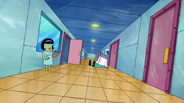 The nurse's missing shoes and feet in Ma and Pa's Big Hurrah