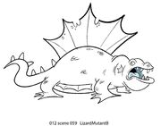 Lizard Mutant B model sheet