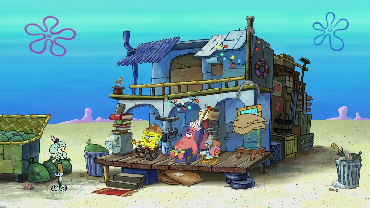 SpongeBob SquarePants and Patrick Star's trash house Encyclopedia