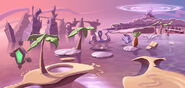 Concept art of "Summoners Rock."