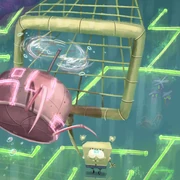 FmSNh1TXkAIGKAt.jpeg (626 KB) Drawn by Eliza Herndon, featuring SpongeBot catching a jellyfish in his hand net.