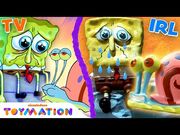 Where's Gary? Song w- SpongeBob IRL! - SpongeBob Toy Play - Toymation