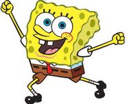 SpongeBob putting his hands in the air