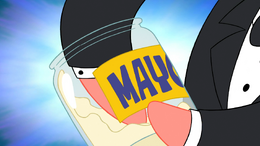 Patrick playing the mayonnaise in "Upward