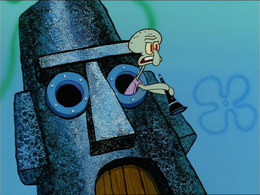 Squidward Is Trying To Play His Clarinet