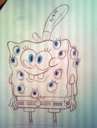 SpongeBob with eyes in his pores. (drawn by Robertryan Cory[9])
