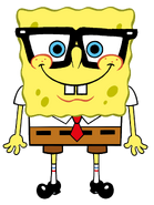 SpongeBob with glasses stock art