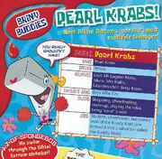 Pearl's fact sheet, listing "Mum: Mrs Krabs"