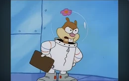 Sandy without the badge on her suit