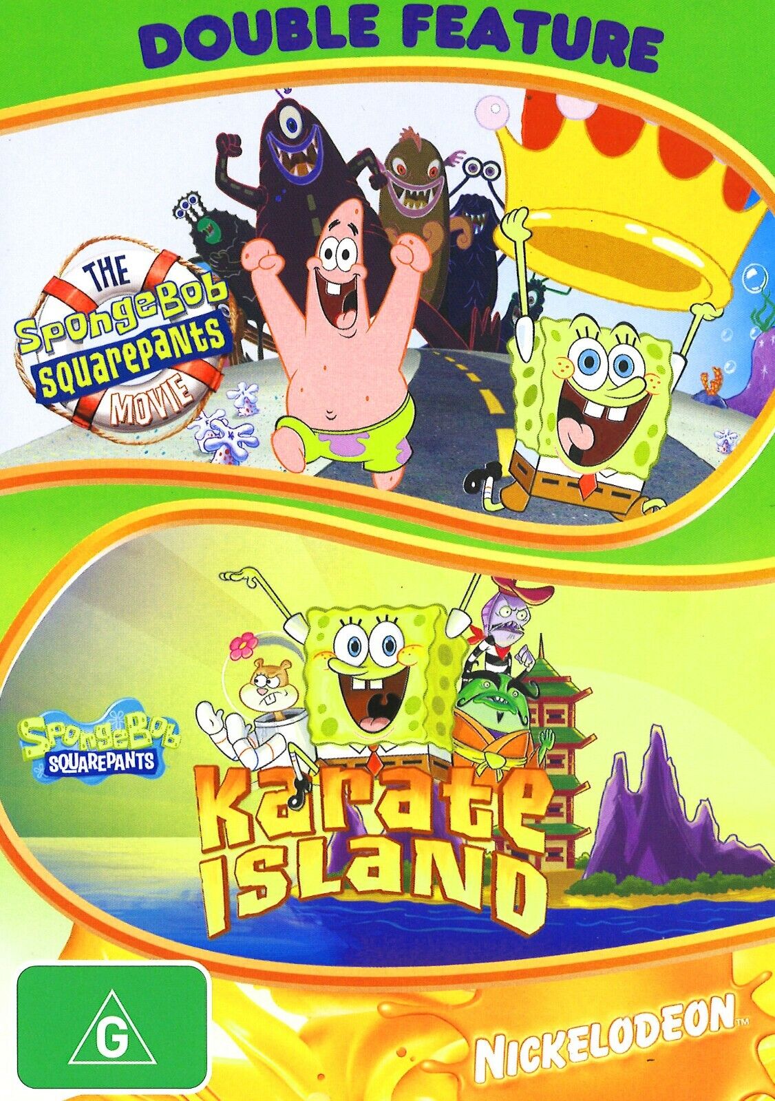 spongebob karate island dvd back