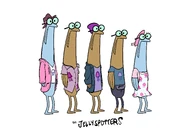 Sketch of Jellyspotter anchovies