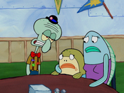 Incidental 48 and Incidental 151 unamused with Squidward's birthday song.