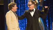 Tom Kenny and Stephen Hillenburg at the Emmys