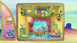 A view of Patrick's room from the outside of the house.