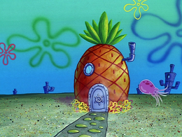La casa de Bob Esponja.