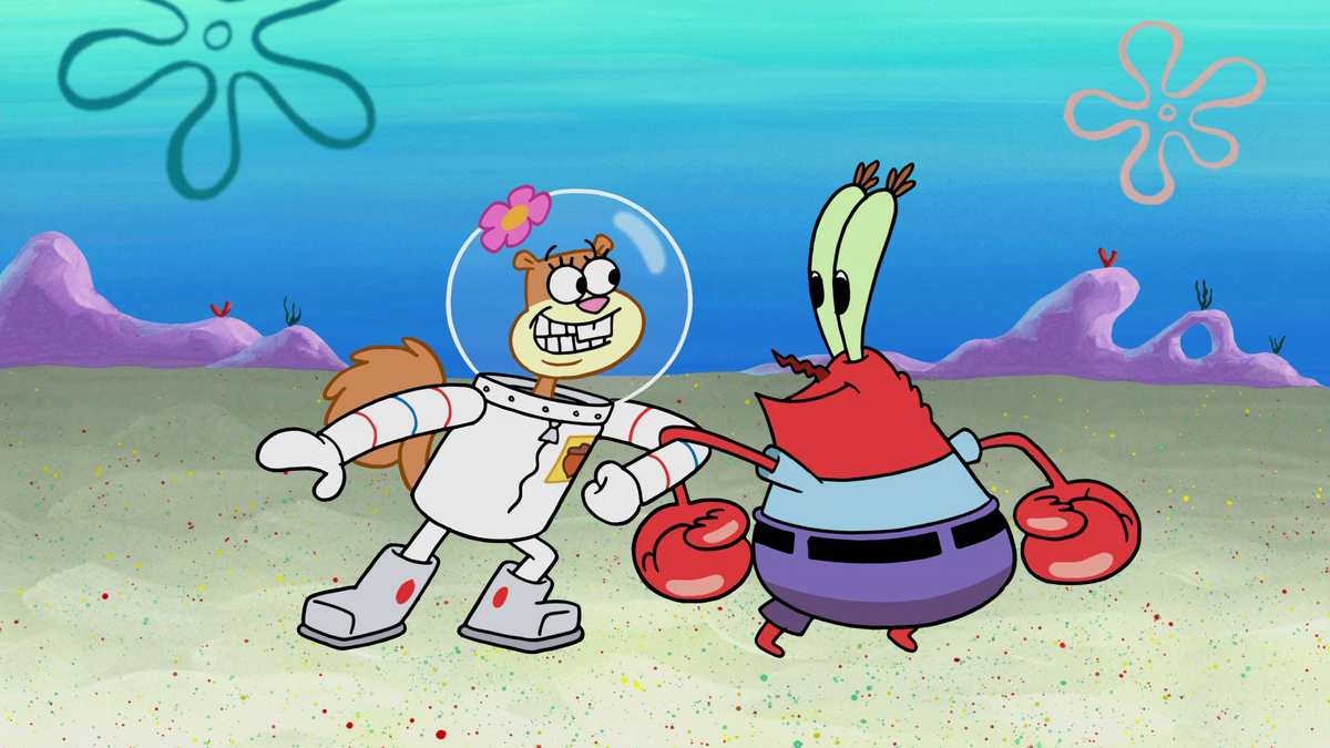 SpongeBob Squarepants Mr Krabs Sandy Cheeks Patrick Star Squidward