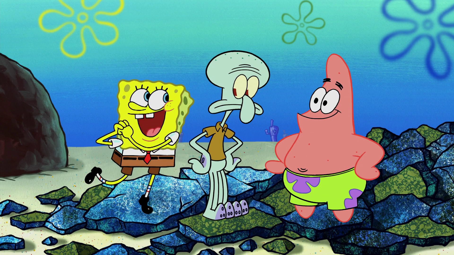 spongebob and squidward and patrick