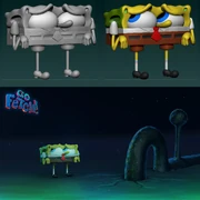 Background based on "MuscleBob BuffPants."