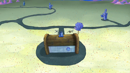 The location of the Krusty Krab in "Friendiversary