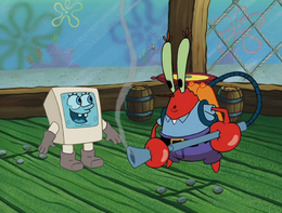 SpongeBob's holes are not colored properly, and the flamethrower has no trigger.