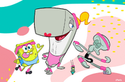 Dancing-SpongeBob-Pearl-Plankton-Squidward