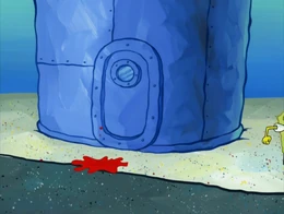 The ketchup splash gets cut off on its right side.