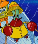 Mr. Krabs Wearing His Rain Outfit