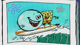 SpongeBob's miscolored arm.