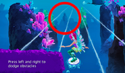 SpongeBob's house in the background of a Winx Club game on Nick.com.