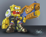 Concept art for SpongeBob's Mech-Suit.