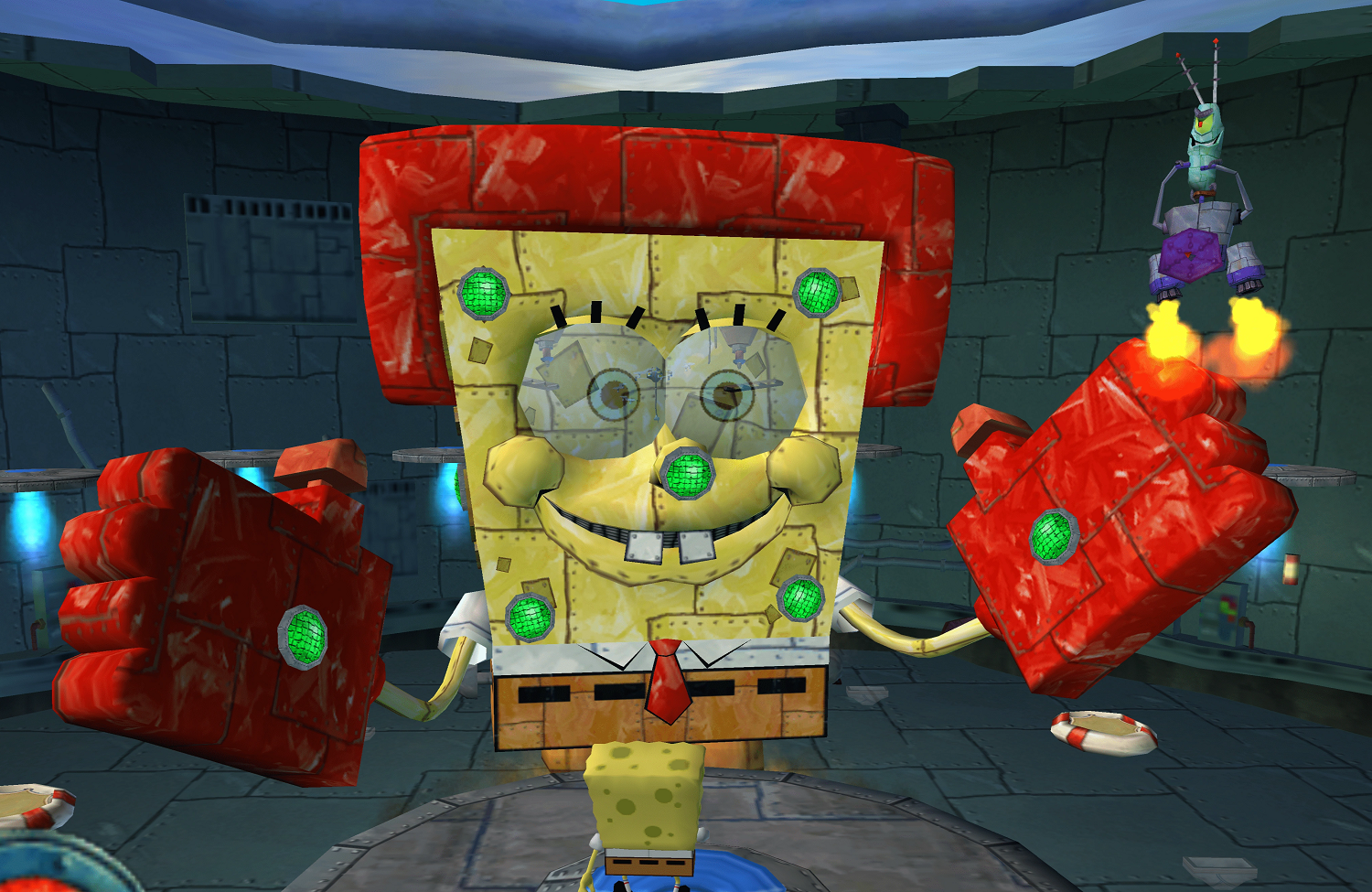 old spongebob pc game with robots