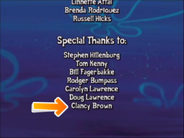 Clancy Brown name credit in SpongeBob's Truth or Square video game.png