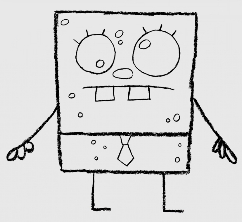 spongebob pencil doodle