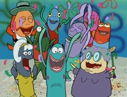 Incidental 82 cheering with other incidentals.