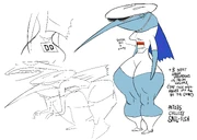 FqvY QgakAA0EKE.jpeg (570 KB) Sail-fish cyclists sketch; inspired by Triplets of Belleville cyclists