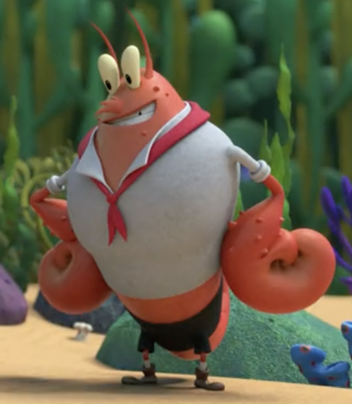 larry the lobster flexing